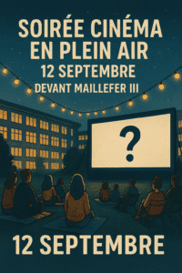 Soirée Cinéma le 12 septembre 2025